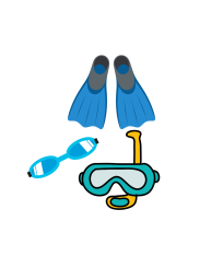 МАСКА З ТРУБКОЮ, ЛАСТИ, ОЧКИ