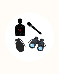 НАБОРИ ІГРАШКОВОЇ ЗБРОІ, ТИР, БІНОКЛІ