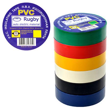 Изолента ПВХ 10м "Rugby" ассорти RUGBY 10m assorti (500шт) (шт.)
