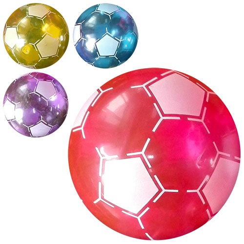 Мяч детский MS 0924 (250шт) 6 дюймов, футбол, прозрачный, ПВХ, 45г, 3 цвета (шт.)