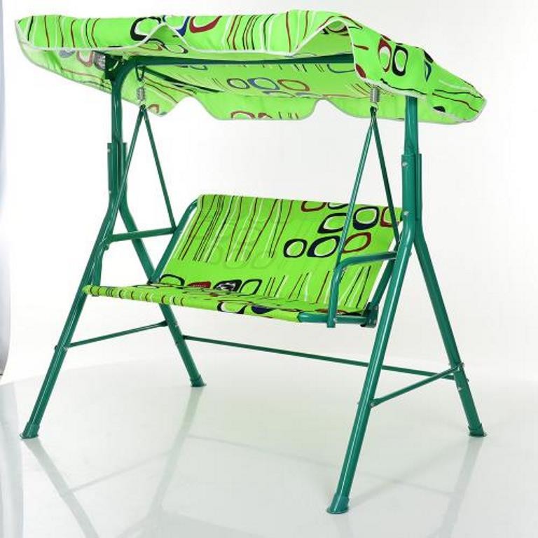 Гойдалка садова M 4019-2 (1шт) метал, д106-ш75-в117см, сидіння70-30см, дах, салатова (шт.)