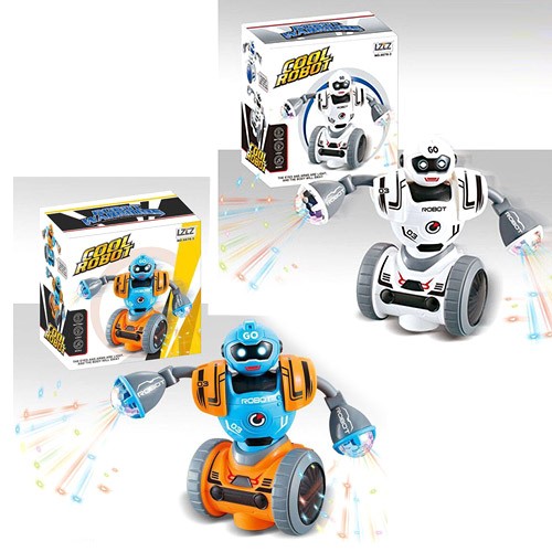 Робот 6678-3-3A (24шт) 20см, муз, світло, танцює, 2види, на бат-ці, в кор-ці, 21-20,5-12,5см (шт.)