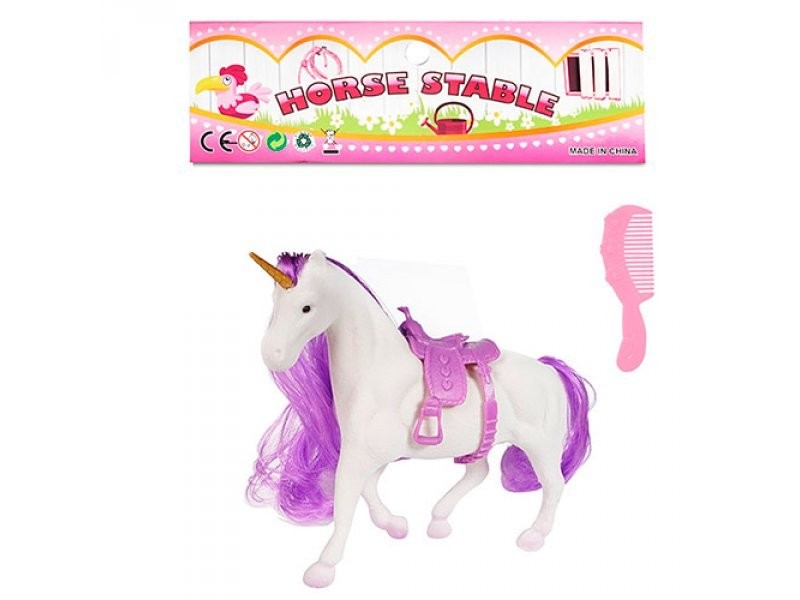 Коник 6215-2 (120шт) 16см, гребінець, 3 кольори, в кульку, 18-20-5см (шт.)