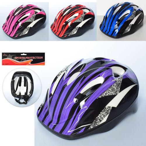 Шолом MS 2644 (30шт) 6 отворів, 25-19см, 4 кольори, у пакеті, 26-35-13см (шт.)