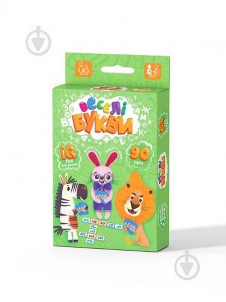 Розважальна та розвиваюча настільна гра "Веселі букви" укр (32) G-VB-01U (шт.)