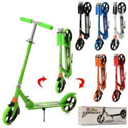 Самокат SR 2-010-9 (6шт) сталь,2колесаПУ200мм,кермо90/101см,підн.46-10см,підст,амортиз,6кол,в кор (шт.)