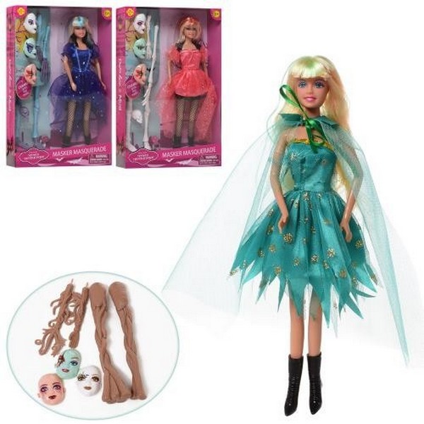 Лялька DEFA 8397-BF (24шт) 30см, маска 3шт, 3види, в кор-ці, 22-32,5-5,5см (шт.)