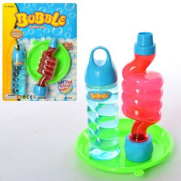 Мильні бульбашки MB 015 (96шт) дудка, запаска, тарілка, на листі, 21,5-28,5-5см (шт.)