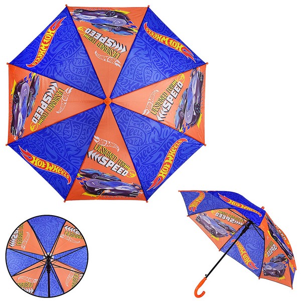 Детский зонт Hot Wheels PL8205  (60шт) полиэстер, р-р трости – 67 см, диаметр в раскрытом виде – 86 (шт.)