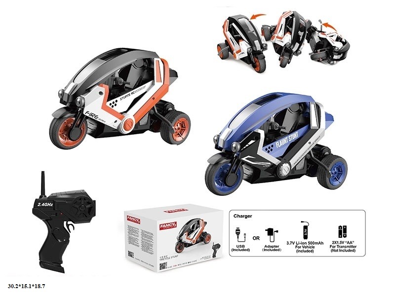 Р.К.Трюкач трицикл MT08A01-1 MT08A02-1 акум.USB.світ.переверт.2кол.кор.30,2*15,1*18,7 /12/ (шт.)