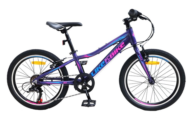 Велосипед подростковый 2-х колёсн. 20" A212004 (1шт) LIKE2BIKE Viva, цвет фиолетовый, рама алюм.10", (шт.)