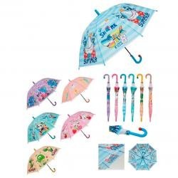 Парасолька дитяча MK 4798 (60шт) довжина 66см, тростина 61см, діам.82см, спиця 48см, клейонка, 6 вид (шт.)