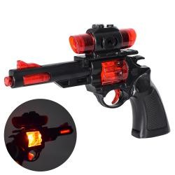 Револьвер 3688-3 (180шт) 20см, звук, світло, на бат-ці, у кульку, 16-20-3см (шт.)