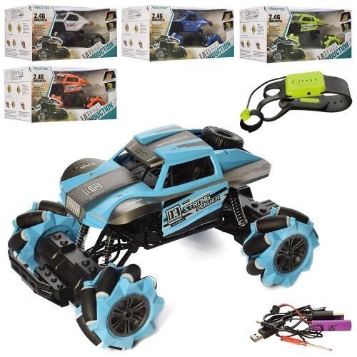 Джип XB1031CG (12шт) р/у2,4G(браслет), акум, 1:16, 25см, світ,USBзарядн,2види, в кор-ці, 33-18-20см (шт.)