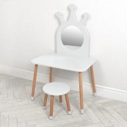 Трюмо 03-01W (1шт) ш70-г50-в117см, зі стільчиком 30-30-в30см, білий (шт.)