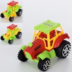 Трактор 557 (180шт) 12см, заводний, світло, 3 кольори, бат(табл), у кульку, 9-12-8,5см (шт.)