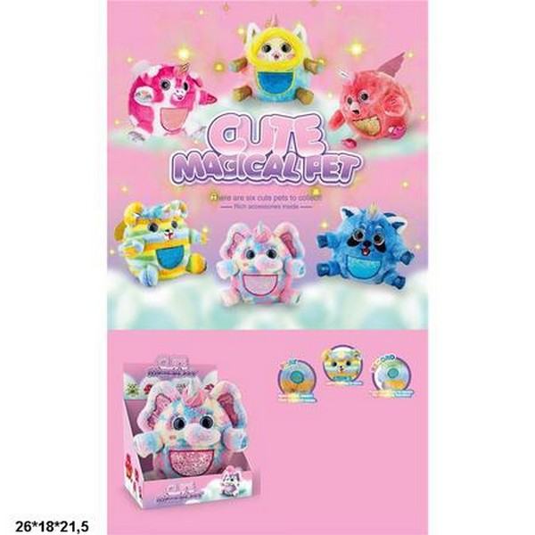 Тваринки 933-56E Rainbocorns повторюшка муз.світ.6в.кор.26*18*21,5 /18/ (шт.)