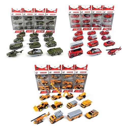 Набір з транспортом QZ614-3ABC (48шт) інерція, від 5см, 12видів, 3шт, в коробці, 23-10-4см (шт.)