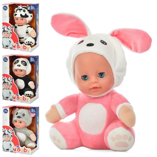 Пупс 1854-1-2-3-4 (20шт) м'яконабивний, 25см, муз, світло, 4види, на бат-ці, у коробці, 19-28-12,5см (шт.)