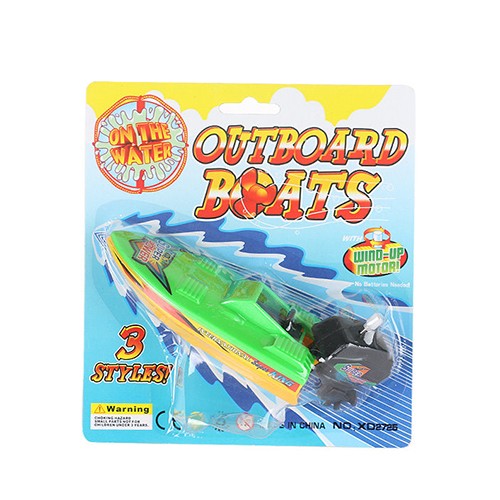 Катер XD2725 (162шт) 15см, заводний, 3 кольори, на листі, 16,5-17,5-5см (шт.)