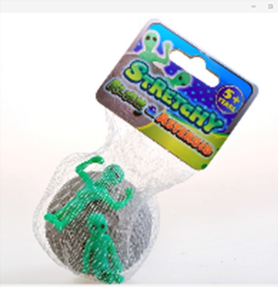 Антистрес арт. 80-9592 (288шт/12) стрейчові інопланетяни та астероїд, в сітці (шт.)