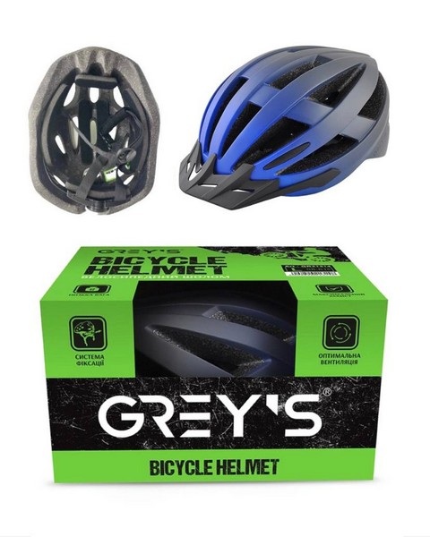 Шолом велосипедний (Greys) L сильо-чорний GR 21314 (шт.)