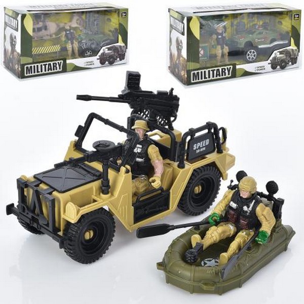 Набір з транспортом ABC11-57-58-59 (54шт) військова техніка 2шт, солдат, зброя, 3 види, у коробці (шт.)