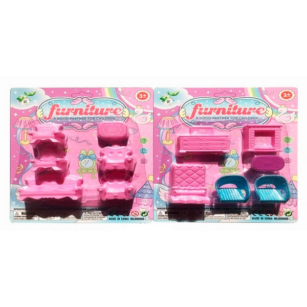 Меблі 5041B-1 (240шт) 6 предметів, 2 види, на листі 25-20-3см (шт.)