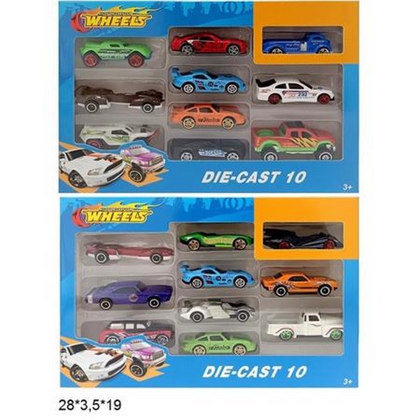 Набір модельок 1604-1/2 метал.10шт.2в.кор.28*3,5*19 /48/ (шт.)