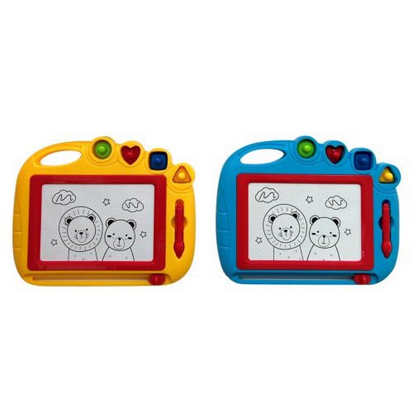 Дошка для малювання 009-2152 (42шт) ч/б, печатки 4шт, 2кольори, у пакеті, 28-22-2,5см (шт.)