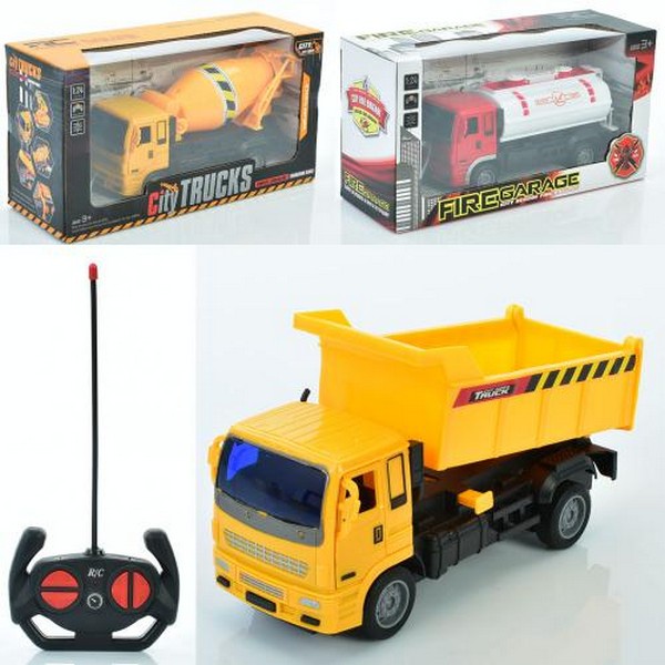 Будтехнiка 6988-13-14-25 (24шт) р/к, 20см, 1:24, рухливі деталі, 3 види, на бат-ці, в кор-ці, 27,5-1 (шт.)