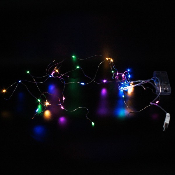 Xmas гірлянд 30 Led 3M мідному дроту (Крапля роси) M MULTI працює від батарейок + USB (300) 7741 (шт.)