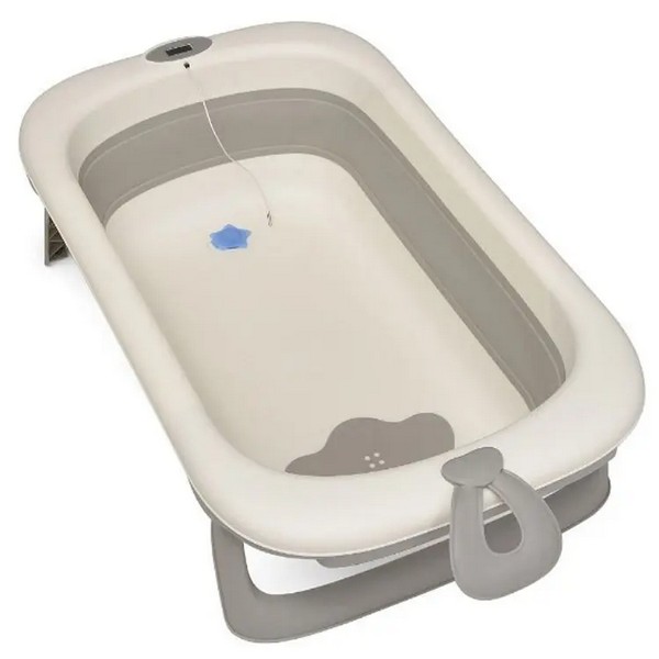 Ванночка ME 1106 T-CONTROL Gray (1шт) дитяча, з термометром, силікон, складана, 87-51-23, сірий (шт.)