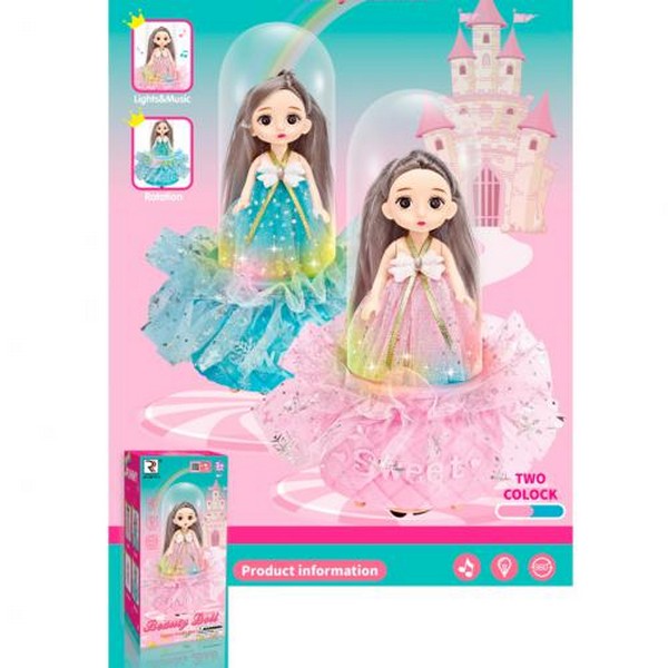 Лялька ZR170-1 (36шт) у колбі, 26см, музика, світло, їзде, 2 кольори, на бат-ці, в кор-ці,13-27-12,5 (шт.)