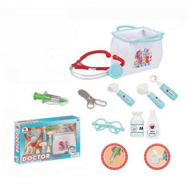 Набiр лiкаря 16887 (24шт) стетоскоп, окуляри, медичні інструменти, сумка,11предм, в кор-ці,49-32-5,5 (шт.)
