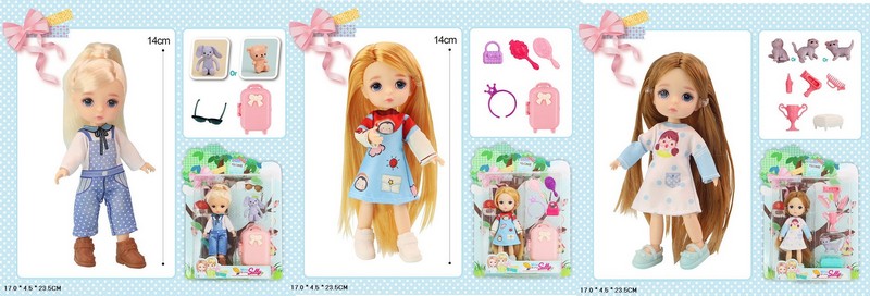 Лялька арт. 91087-A/B/C (192шт/3) мікс 3 види, аксес слюда 17*4*23,5см (шт.)