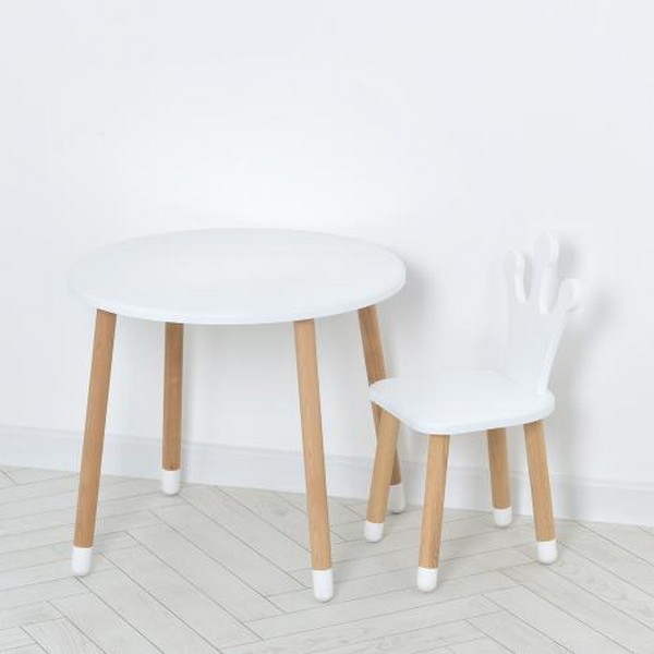 Столик 06-025W-ROUND (1шт) зі стільчиком, білий (шт.)