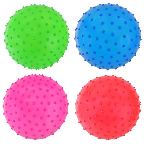 М'яч MB0113 (300шт) з шипами, гумовий 20 см, 68 грам, 4 кольори (шт.)