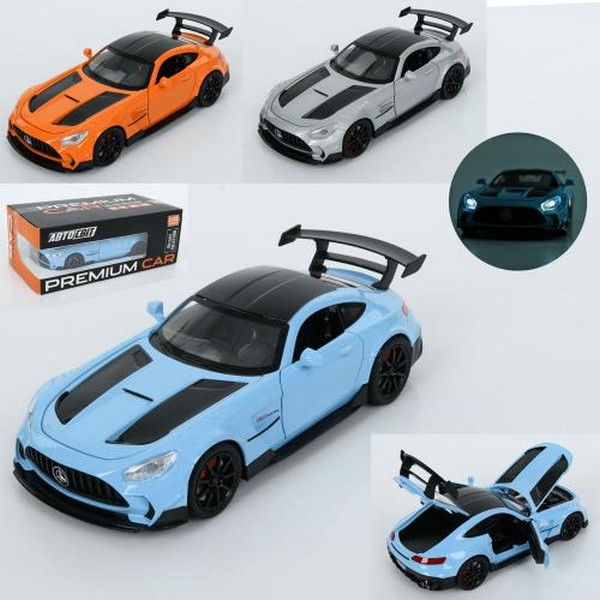 Машина AP-1988 (12шт) АвтоСвіт,1:22,метал,інерц, 20см, звук,світло,відчиняються двері/багажник/капот (шт.)
