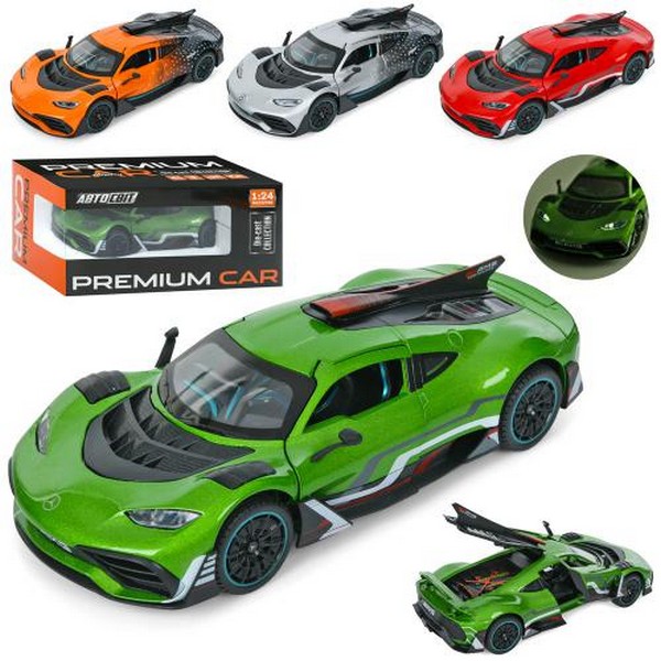 Машина AP-2040 (12шт) АвтоСвіт,1:24,метал, інерц,21см,звук,світло,відчиняються двері/багажник,гумові (шт.)