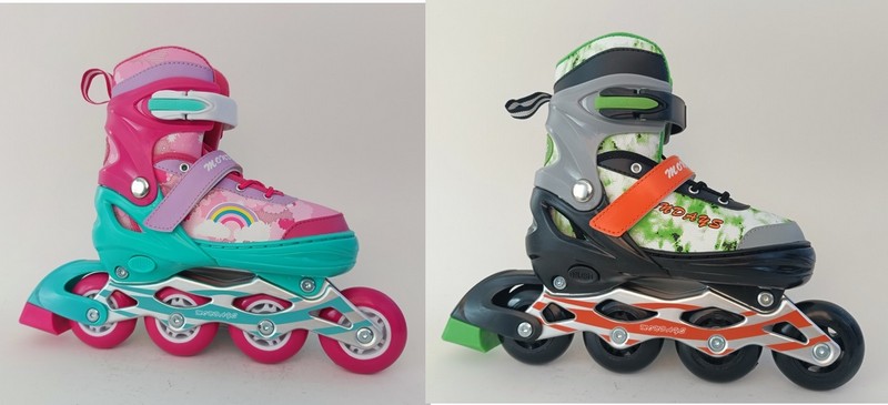 Ролики арт. RL2431 (6шт) M (34-37) метал.рама, колеса PU 1 світло, 2 кольори (шт.)