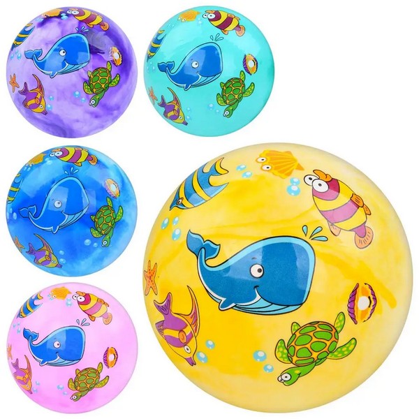 М'яч дитячий MS 3751 (120шт) 9 дюймів, ПВХ, 70г, 1вид / 5кольорів, 10шт в пакеті (шт.)