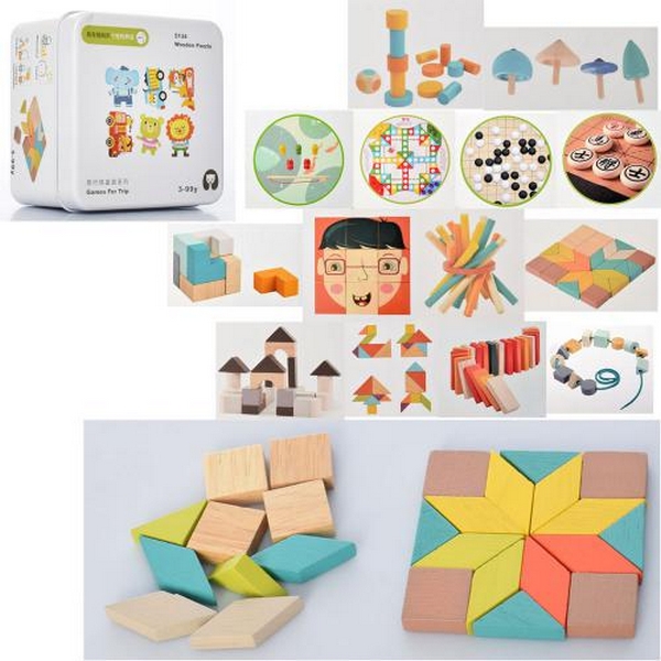 Дерев'яна іграшка Гра MD 2496 (50шт) мікс видів, кор. (мет.), 9-9-5,5см. (шт.)