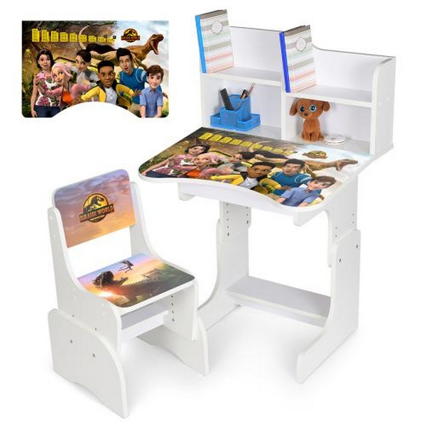 Парта N 2071-14-1 (1шт) зі стільчиком, 69,5х44,5см, регул.висота 56,5см/67,5см, JW, таблиця множення (шт.)