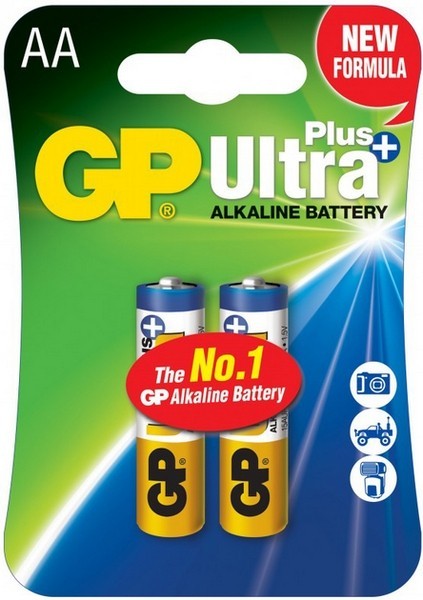 Батарейка GP Ultra Plus Alkaline 1,5V (LR6) лужна 15AUP21-SB2 блістер 2 шт в упаковці/ціна за блісте (шт.)