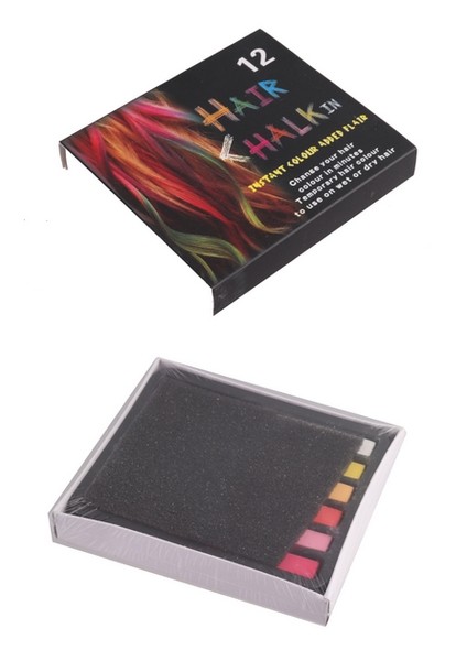 Косметика крейда для волосся арт. CEL-134 (120шт/5) 12 кольорів в наборі короб. 11.5*10*2 см (шт.)