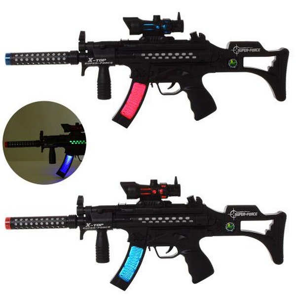 Автомат 818-1 (72шт) 56см, звук, світло, бат, в пакеті, 18-47-5см (шт.)