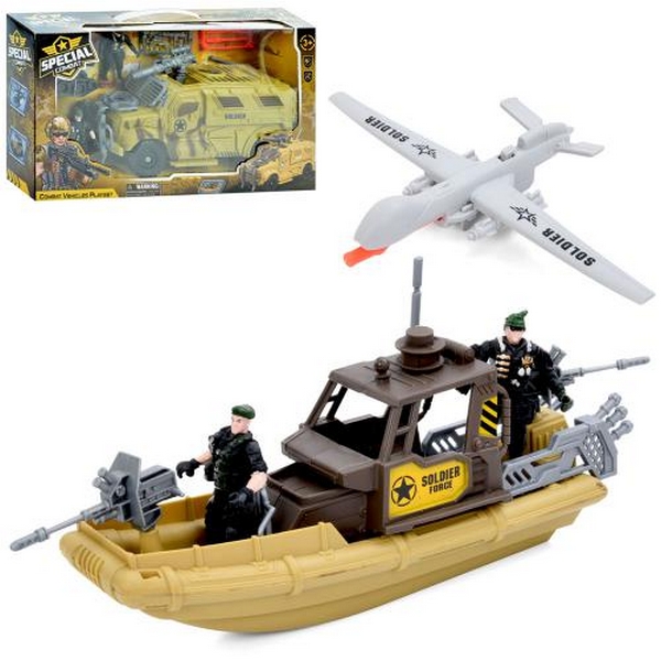 Набір з фігурками G3109-11-12 (24шт) військовий, транспорт, солдат 2шт, зброя, 2 види, в кор-ці, 43- (шт.)