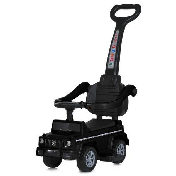 Каталка-толокар M 5903L-2 (1шт) 2в1(с батьк.ручкой), музика, світло, шкіра, чорний (шт.)