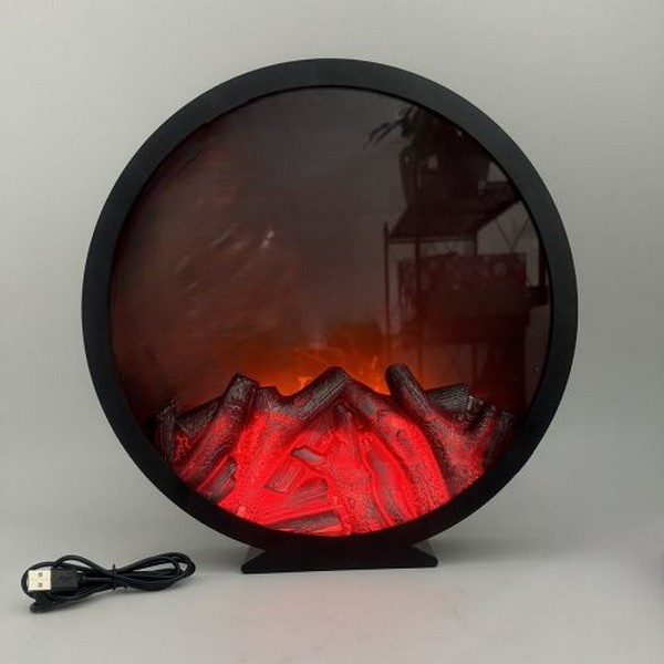 Камін-світильник декоративний з LED підсвічуванням USB 8.5*32*32см (без батарейок) R96484 (20шт) (шт.)